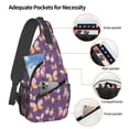 thumbnail image 3 of Lsque Butterflies And Floral Pattern Cross Chest Bag Diagonally – Premium Durable Front Chest Sling with Adjustable Padded Strap, High-Capacity Storage, 3 of 8