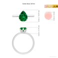 thumbnail image 5 of ANGARA Lab Grown 1.5 Ct Pear-Shaped Emerald Solitaire Classic Engagement Ring for Women in 14K White Gold (Size-9x7mm) | May Birthstone, Anniversary, Jewelry Gift for Women | Lab-Grown Emerald Ring, 5 of 8