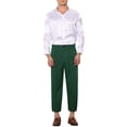 thumbnail image 2 of Lars Amadeus Cropped Dress Pants for Men's Solid Elastic Waist Ankle Length Tapered Pants, 2 of 4