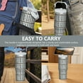 thumbnail image 7 of 30oz Handheld Travel Tumbler with Handle – Double Wall Stainless Steel Insulated Cup, Flip Straw Lid, Leak-Proof & BPA-Free for Hot and Cold Drinks – Durable Coffee & Juice Mug Pink, 7 of 7