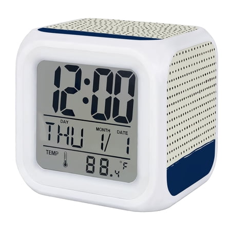 Navy Polka Dot Digital Alarm Clock for Bedrooms, Smart LED Alarm Clock with 7 Color Changing Night photo Navy Polka Dot Digital Alarm Clock for Bedrooms, Smart LED Alarm Clock with 7 Color Changing Night