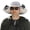 Light Grey, variant on Fisherman Hat with Dual Brushless Solar Fans Cooling Forehead Neck UPF50 Anti-UV Fabric Wide Brim Adjustable Hiking Fishing Hat