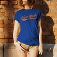 thumbnail image 5 of New York City Baseball Script Basic Cotton T-Shirt - Large - Royal, 5 of 6