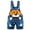 Blue-2028, variant on KIDSCOOL SPACE Baby Toddler Cute 3D Animal Summer Jean Overalls Shortalls,18-24 Months