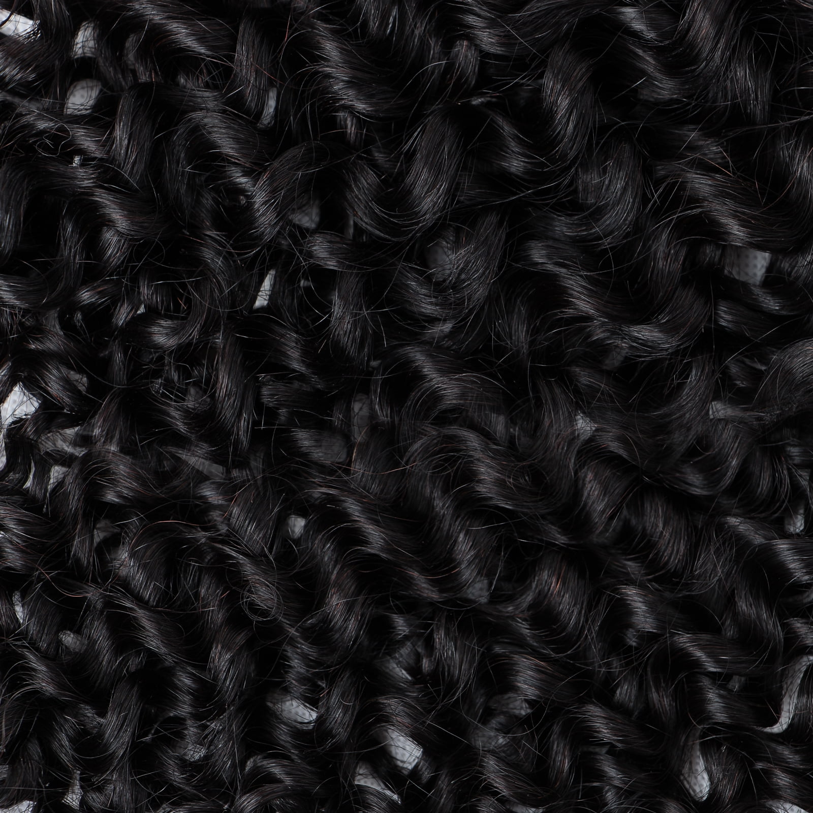 100% Human Hair Wig Water Wave 18" Natural Black Hair Heat Resistant Bleachable