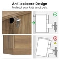thumbnail image 7 of Homfa Dresser for Bedroom, Wood Storage Chest of 5 Drawers with Cutout Handles for Living Room, Rustic Brown, 7 of 7