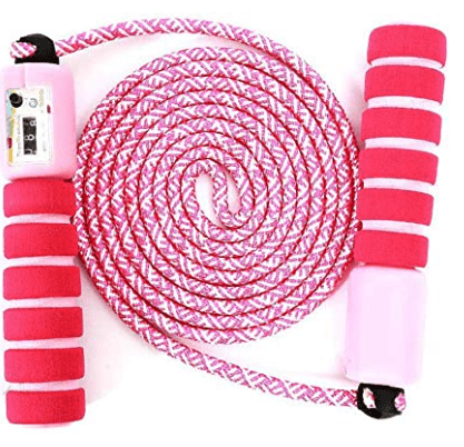 kuou Children Jump Rope Adjustable Kids Skipping Rope Speed Skipping Rope Jump Speed Rope with Handle for Exercise and Workout 