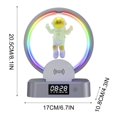 thumbnail image 3 of ZFYXGS Wireless Charging Light, Astronaut Decorative Bluetooth Speaker Music Clock Alarm Clock, 3 of 7