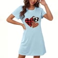 thumbnail image 5 of Women's Valentine's Pajamas Oversized Short Nightgown Heart Print Short Sleeve Nightdress,Valentine's Day Gift for Her, 5 of 5