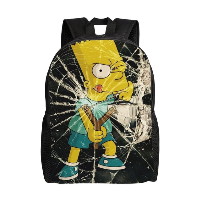 Simpsons Backpack Unisex Bookbag Rucksack Printing Shoulder Bag Back To School Bag Travel Hiking Daypack