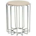 thumbnail image 3 of Sunnydaze Indoor Modern Metal Wire End Table with Faux Woodgrain Top, Cream, 3 of 7