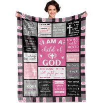 Christian Gifts for Women Blanket- 50''''x40'''' - I Am a Child of God Blankets Gift - Inspirational Gifts for Women - Baptism Confirmation Gifts for Girls, Catholic Gifts, Christian Gifts