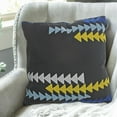 thumbnail image 3 of Polyester Embroidered Arrow Cushion Black - Set of 2, 3 of 4