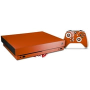 Skin Wrap for XBOX One X Console and Controller Solids Collection Burnt Orange