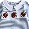 thumbnail image 4 of Wonitaaizi Newborn Baby Boy Football Outfit Romper Long Sleeve Jumpsuit Fall Clothes (Newborn,Blue), 4 of 4