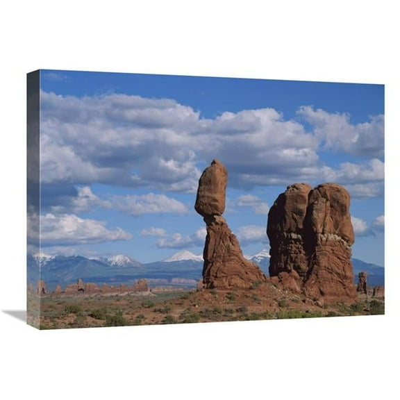 18 x 24 in. Balanced Rock Under Cloudy Skies, Arches National Park, Utah Art Print - Tim Fitzharris