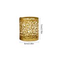 thumbnail image 3 of Small Gold Candle Holder, Mini Openwork Iron Candlestick, Decorative Candle Cup, Scented Candle Stand, Boho Home Decor Ornament, Desk Tabletop Decor, Gift for Home Warming, 3 of 5
