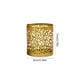 thumbnail image 3 of Portavelas de Tono Dorado, Diseño de Calado de Hierro con Cortes Geométricos, Centro de Mesa Decorativo, Adorno Ligero, 6x6x8.5 cm para Decoración del Hogar, 3 of 6