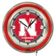 thumbnail image 2 of Notre Dame Fighting Irish 19" Shamrock Neon Wall Clock, 2 of 3