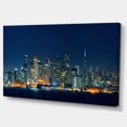 thumbnail image 2 of San Francisco Skyline at Night - Cityscape Canvas Print, 2 of 3