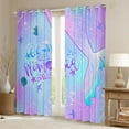 thumbnail image 2 of Homewish Marine Mermaid Black Out Curtains for Kids Teens Girls,Ocean Sea Princess Curtains Pack of 2 (42x63 Each),Blue Purple Gradient Bedroom Curtains,Ultra Soft Home Decor, 2 of 6