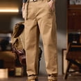 thumbnail image 6 of FRSASU Men's Casual Pants Regular Fit Retro Stretch Cotton Fashion Trousers Tapered Chino Western Gurkha Pants Khaki, 6 of 7