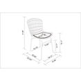 thumbnail image 2 of Manhattan Comfort Madeline Chair, Set of 2 with Seat Cushion in Rose Pink Gold and White, 2 of 2