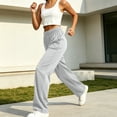 thumbnail image 7 of SELONE High Waisted Wide Leg Pants for Women Elastic Waist Trousers Ruched Lounge Trousers with Pockets Vacation Outfits, 7 of 7