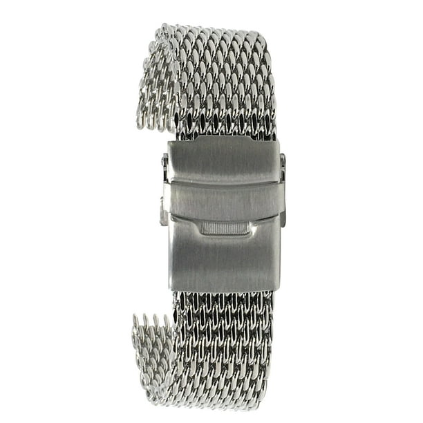 Bandini Premium 22mm Stainless Steel Shark Mesh Watch Band