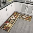 thumbnail image 5 of Farmhouse Kitchen Rugs and Mats Set of 2, Farm Rooster Kitchen Mat, Seasonal Holiday Cooking Sets Washable Non-Slip Floor Mats for Home Kitchen Decor - 17x29 and 17x47 Inch, 5 of 8
