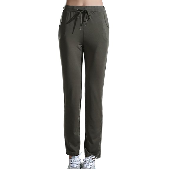 ATENAR Leggings for Women Yoga Pants Loose Casual Leggings Army Green L