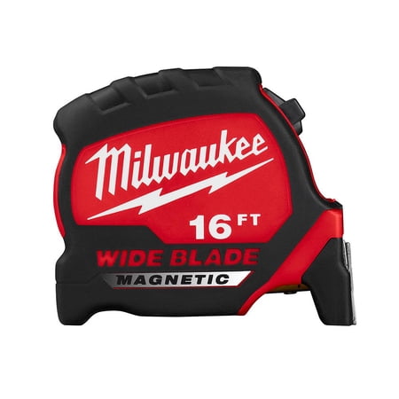 UPC: 0045242548033 | Milwaukee-48-22-0216M 16Ft Wide Blade Magnetic Tape Measure