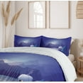 thumbnail image 6 of Ambesonne Winter Duvet Cover Sets, Snowy Mountains and House, 2-Queen, Dark Violet Ceil Blue, 6 of 7