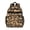 Black and Brown Leopard Print, variant on Brown and Brown Leopard Print Cute School Backpack Bag for School with Padded Back and Adjustable Shoulder Straps 15.25"x11.5"x5.25"