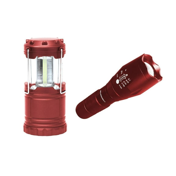 Bell Howell Taclight Flashlight and Lantern Ultimate Camping Bundle – As Seen on TV! RED
