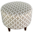 thumbnail image 4 of MJL Furniture Designs MJL Furniture Sophia Round Fulton Upholstered Ottoman Aqua, 4 of 5