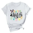 thumbnail image 2 of BLVB Easter Day Shirts Womens Bunny Eggs Printed T-Shirt Short Sleeve Crewneck Graphic Tees Tops Gifts for Girls, 2 of 4