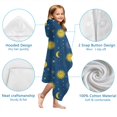 thumbnail image 7 of Blue Sun Moon Star Pattern Hooded Bath Towel，60"x35" for Ages 3 To 12 Kids, Quick Dry Lightweight Soft Microfiber Hood Beach Towel Cover Up for Kids, 7 of 7