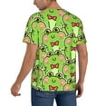 thumbnail image 2 of Fotbe Cute Green Frog Baseball Jersey Shirt for Men and Women, Casual Short Sleeves Button Down T-Shirt-X-Large, 2 of 9