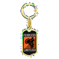 thumbnail image 4 of Fearless Limitless Biker Stainless Steel or 18k Gold Premium Swivel Dog Tag Keychain, 4 of 10
