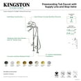 thumbnail image 4 of Kingston Brass CCK266K3 Kingston Freestanding Tub Faucet with Supply Line and Stop Valve, Antique Brass, 4 of 5
