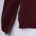 thumbnail image 4 of Suéter a rayas de mujer Baoblaze Cuello V Capucha Rojo S, 4 of 8