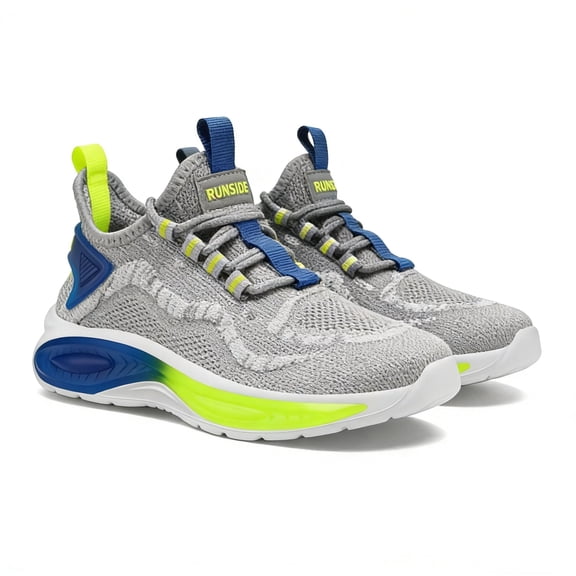 GYMEPIC Kids Sneakers Knit Breathable Athletic Shoes for Big Kids Boys Lightweight Sports Shoes