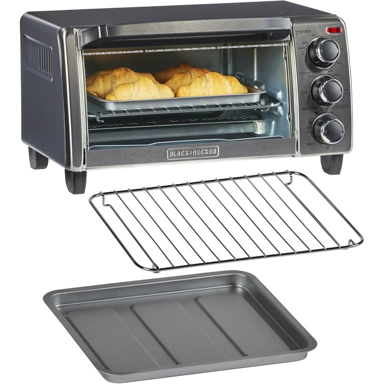 BLACK+DECKER, Convection Oven, TO1313SBD, 4-Slice Stainless Steel