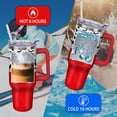 thumbnail image 3 of 40 oz Tumbler with Handle and Straw, Double Wall Vacuum Insulated Stainless Steel Tumbler with straw, 100% Leak-proof Water Bottle, Travel Mug Coffee Cup, Gift for men and Women, 3 of 6