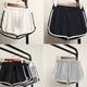 thumbnail image 3 of Ruifaya Pantalones cortos deportivos a rayas para mujer, pantalones cortos holgados sencillos, casuales, adelgazantes,, 3 of 7