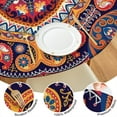 thumbnail image 4 of 44 Inch Round Tablecloth with Elastic Edge, Waterproof Oxford Fabric, Paisley Design, Durable and Wipe Clean for Indoor or Patio, 4 of 7