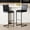 2Black, variant on TesNus Counter Height Bar Stools Set of 6 White Faux Leather Modern 25 Inch Silver Legs for Kitchen