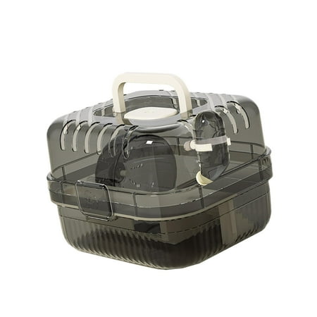 yotijay Hamster Cage Breathable Convenient Carrying Box for Squirrel Hedgehog White