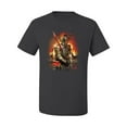 thumbnail image 2 of Wild Bobby, Undead Dark Knight, Pop Culture, Men Graphic Tees, Charcoal, 5XL, 2 of 3